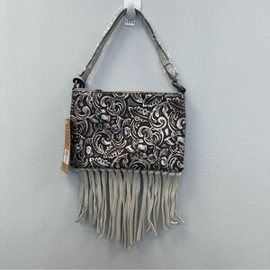Justin Boots Western Boho Convertible Mini Hand Bag Wristlet - NWT